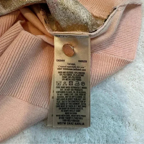 Ted BakerBlossom Jacquard Cardigan Size 2 - Picture 6 of 10